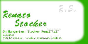 renato stocker business card